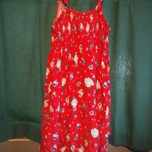 Torrid red floral tiered Chablis summer dresd